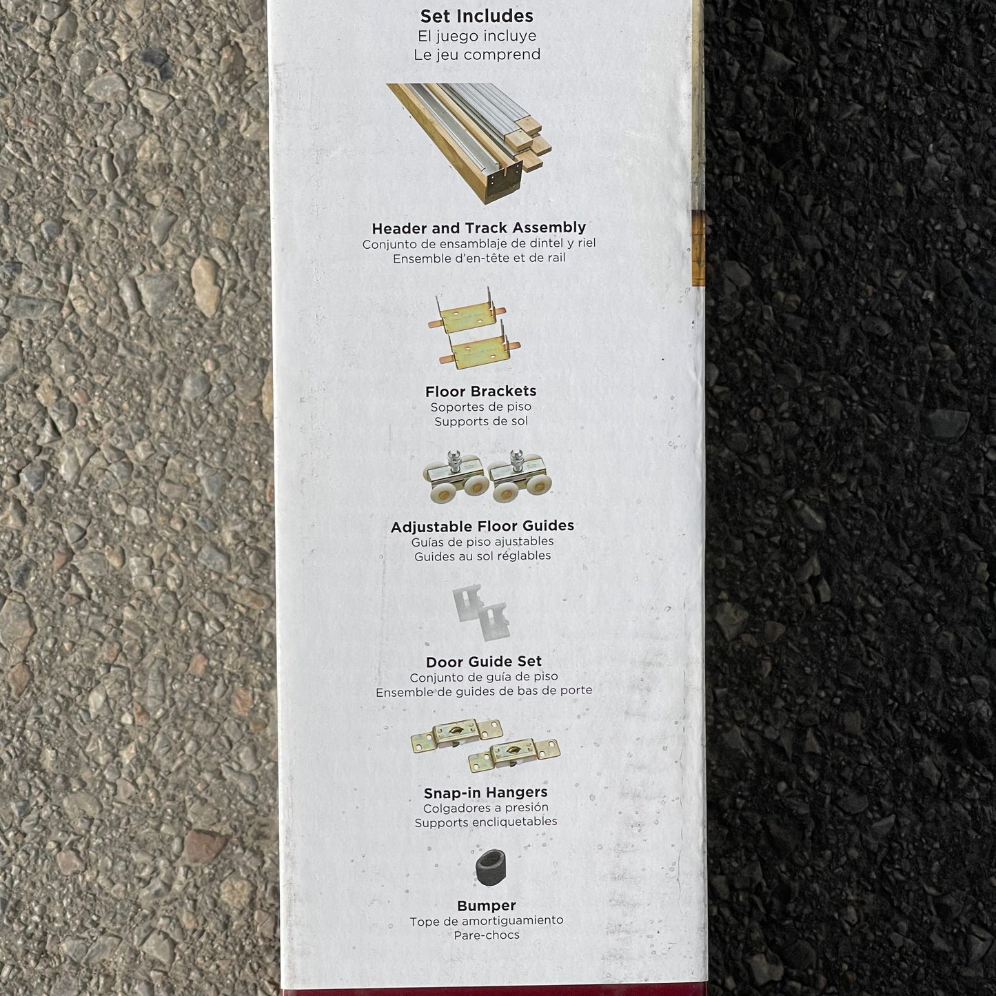 NATIONAL HARDWARE Pocket Door Frame & Hardware Set 36" Width Opening N186-858 (New, Distressed Box)