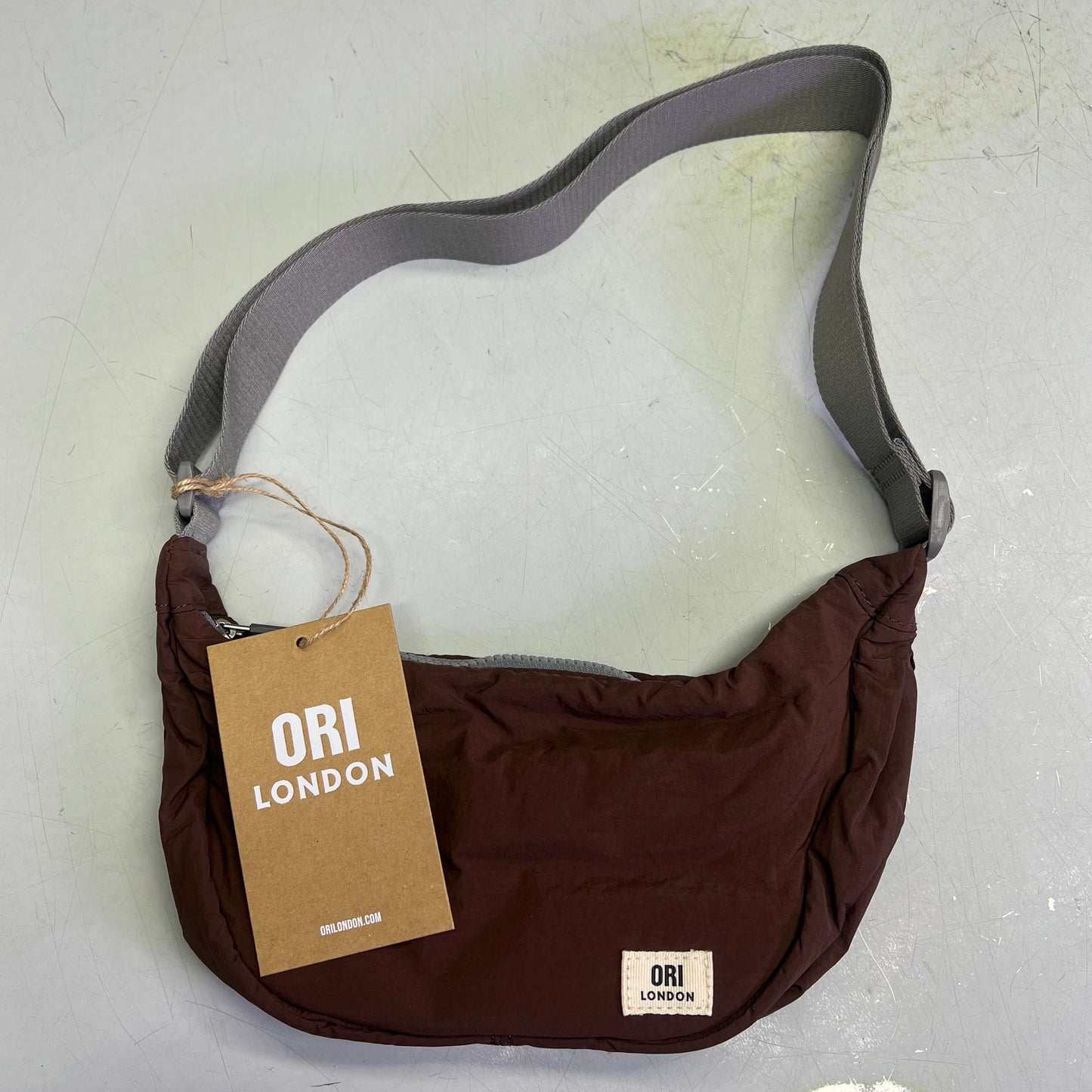 ORI LONDON Farringdon Bag Made From Taslon One Size 6"x11"x3.5" Chocolate