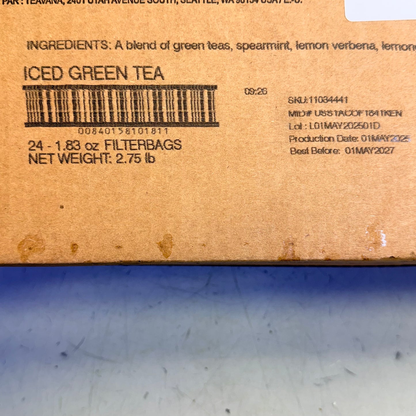 ZA@ STARBUCKS (24 PACK) Teavana Iced Green tea 1.83 oz Filter Bags BB 05/27