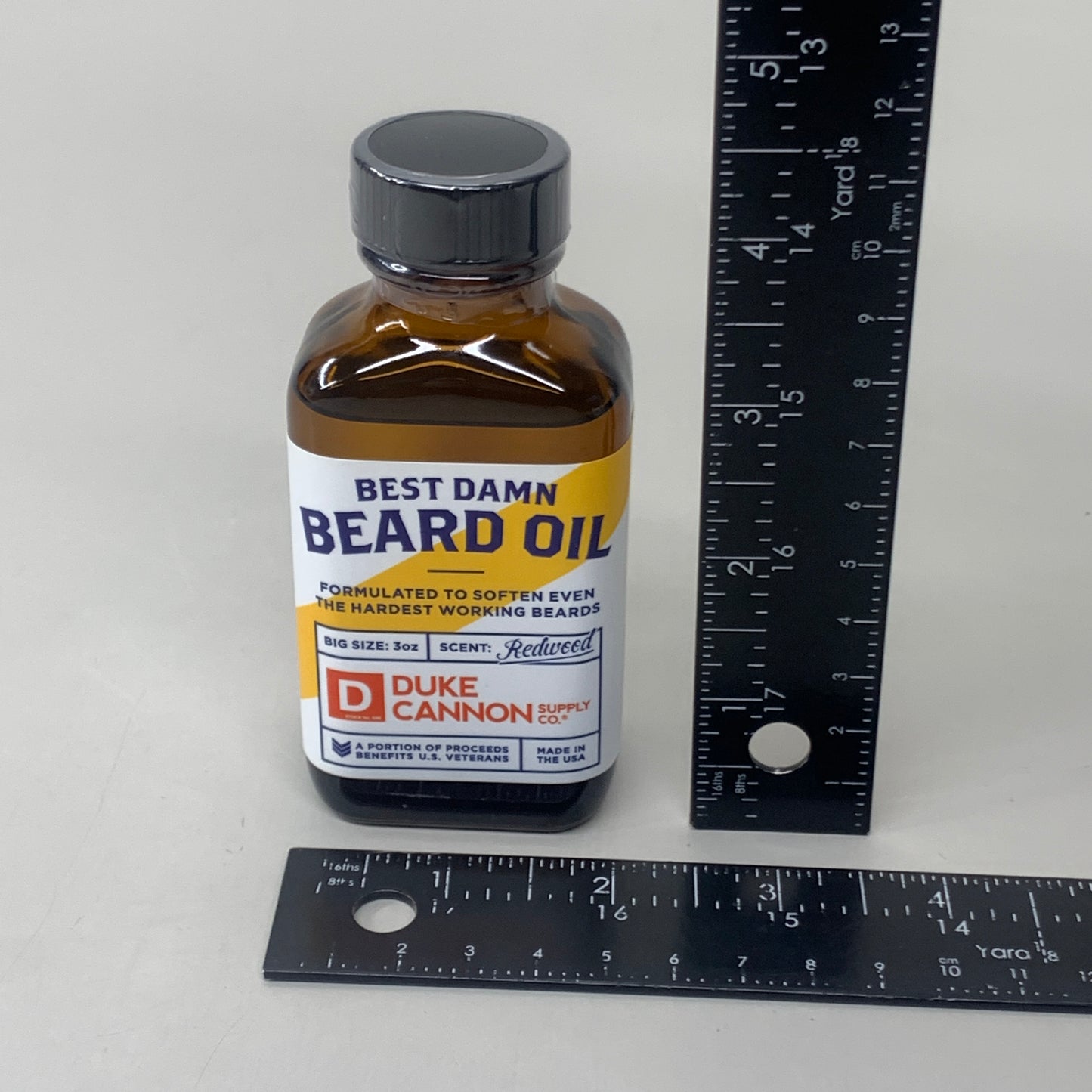 DUKE CANNON Best Damn Beard Oil Natural Ingredients Redwood Scent 3oz