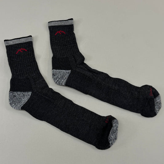 DARN TOUGH Hike/Trek Socks Micro Crew Midweight Merino Wool Men SZ XXL 15-17 Black/Grey