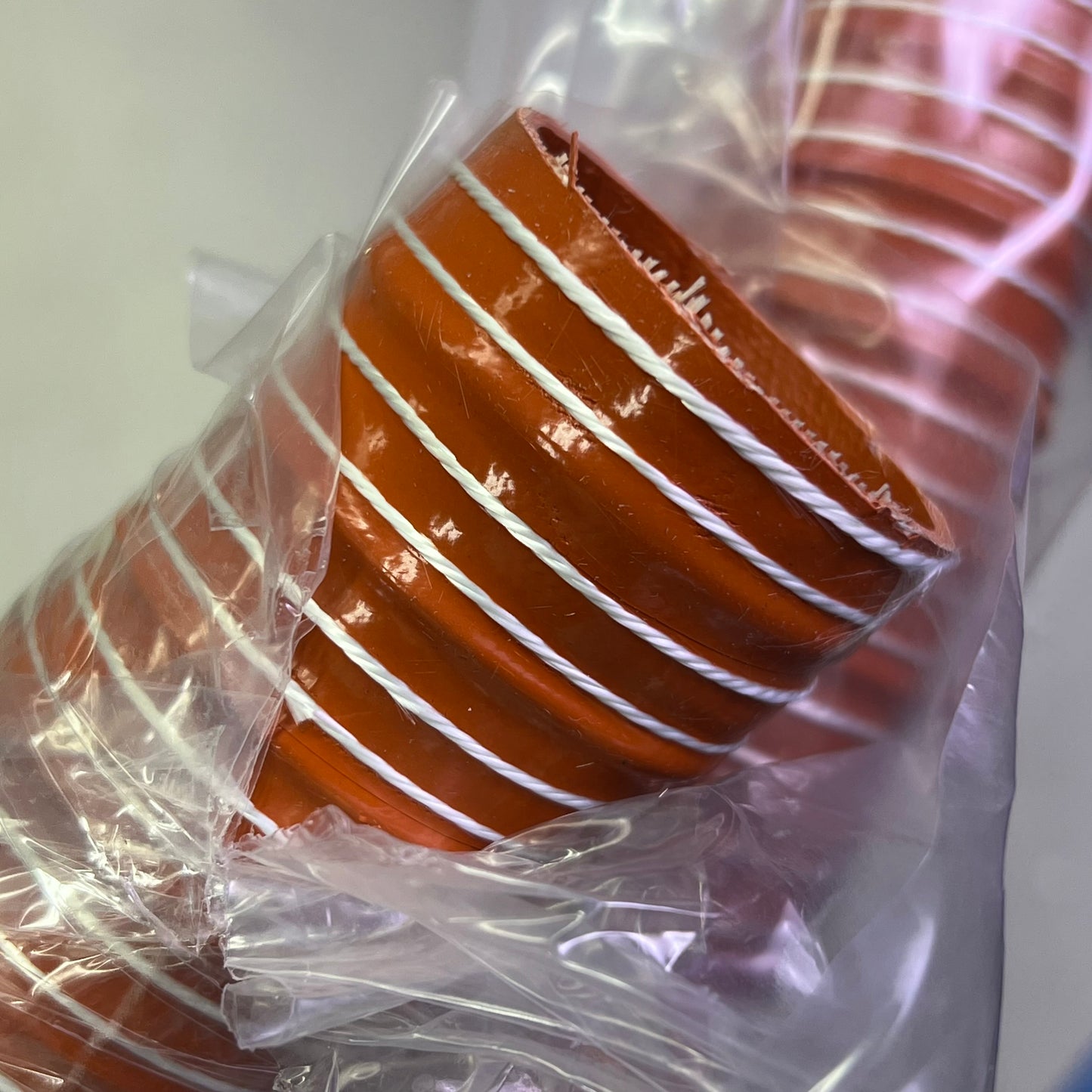 FLEXAUST Industrial Duct Hose Silicone Coated Fiberglass 12ft Red 2650500012