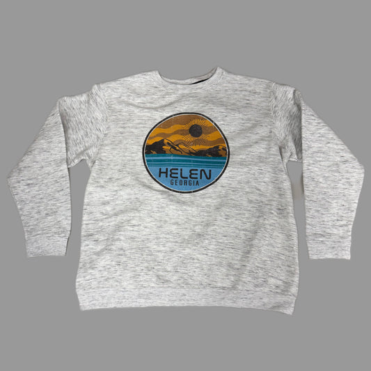 LONEROCK Helen Georgia Crew Sweatshirt Sz X-Large Grey/White