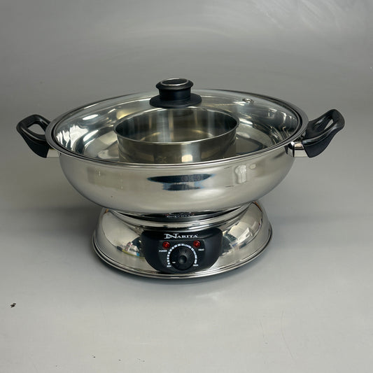 NARITA Electric Stainless Steel 2 Way Hot Pot 4.5qt NEC-3016