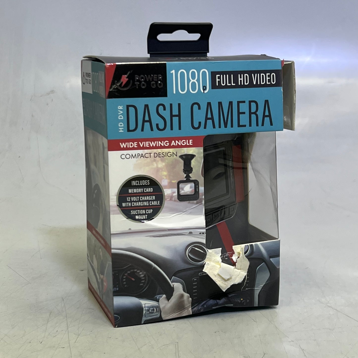 ZA@ POWER TO GO 1080p Full HD Video Dash Camera 1030151012 (New Other, Distressed Box)