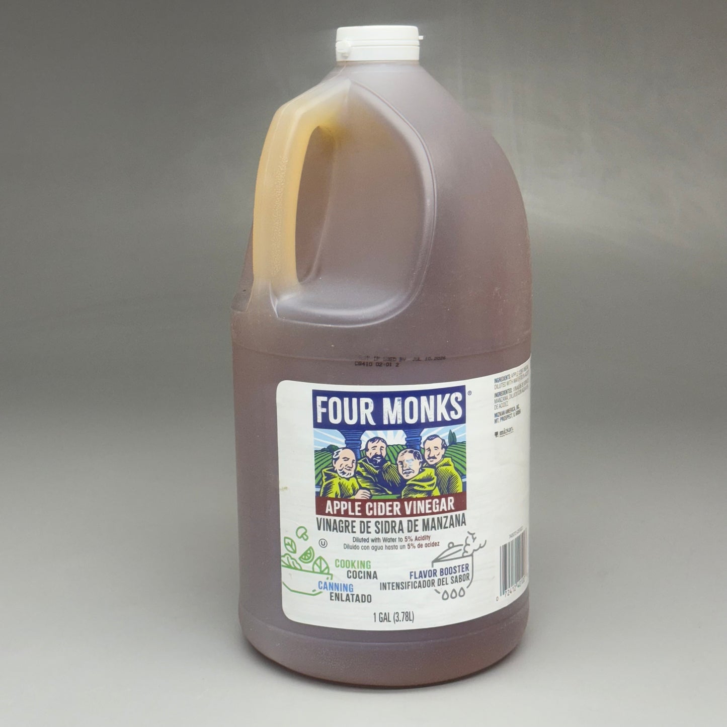 FOUR MONKS 2PK Apple Cider Vinegar 1 Gal. BB: 07/26