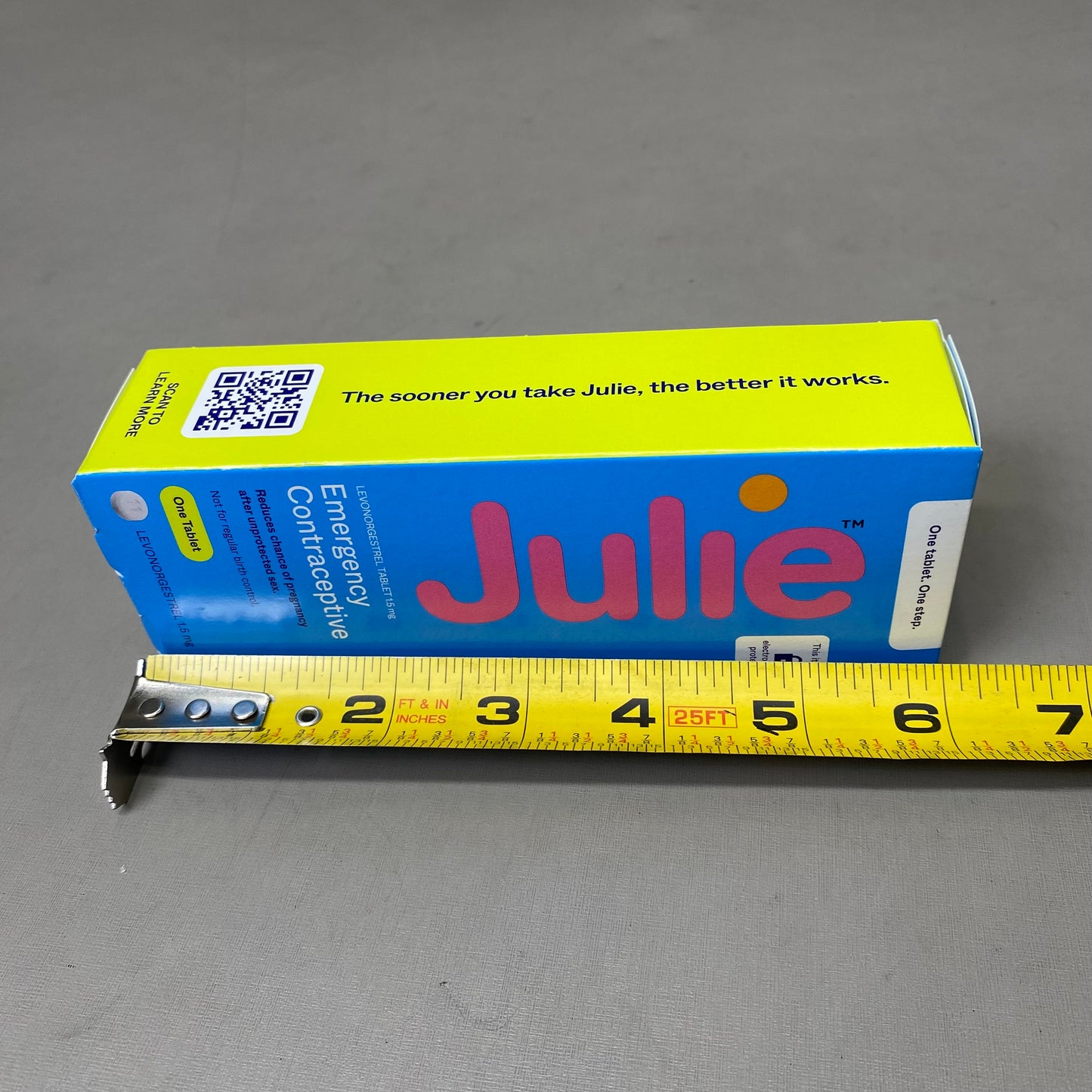 JULIE (2 Pack) Emergency Contraceptive Levonorgestrel Tablets 1.5 mg BB 10/25