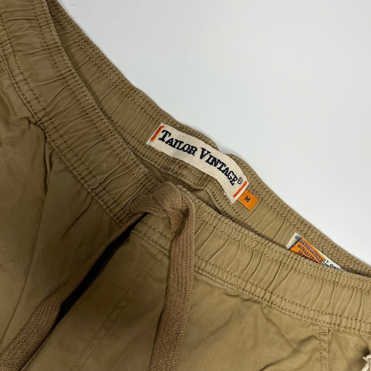 TAILOR VINTAGE Stretch Twill Pull on Short Lightweight Men's Sz M Kelp 1101