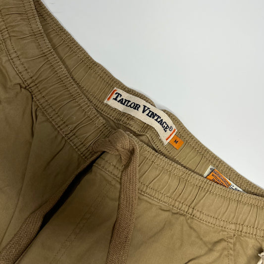 TAILOR VINTAGE Stretch Twill Pull on Short Lightweight Men's Sz M Kelp 1101