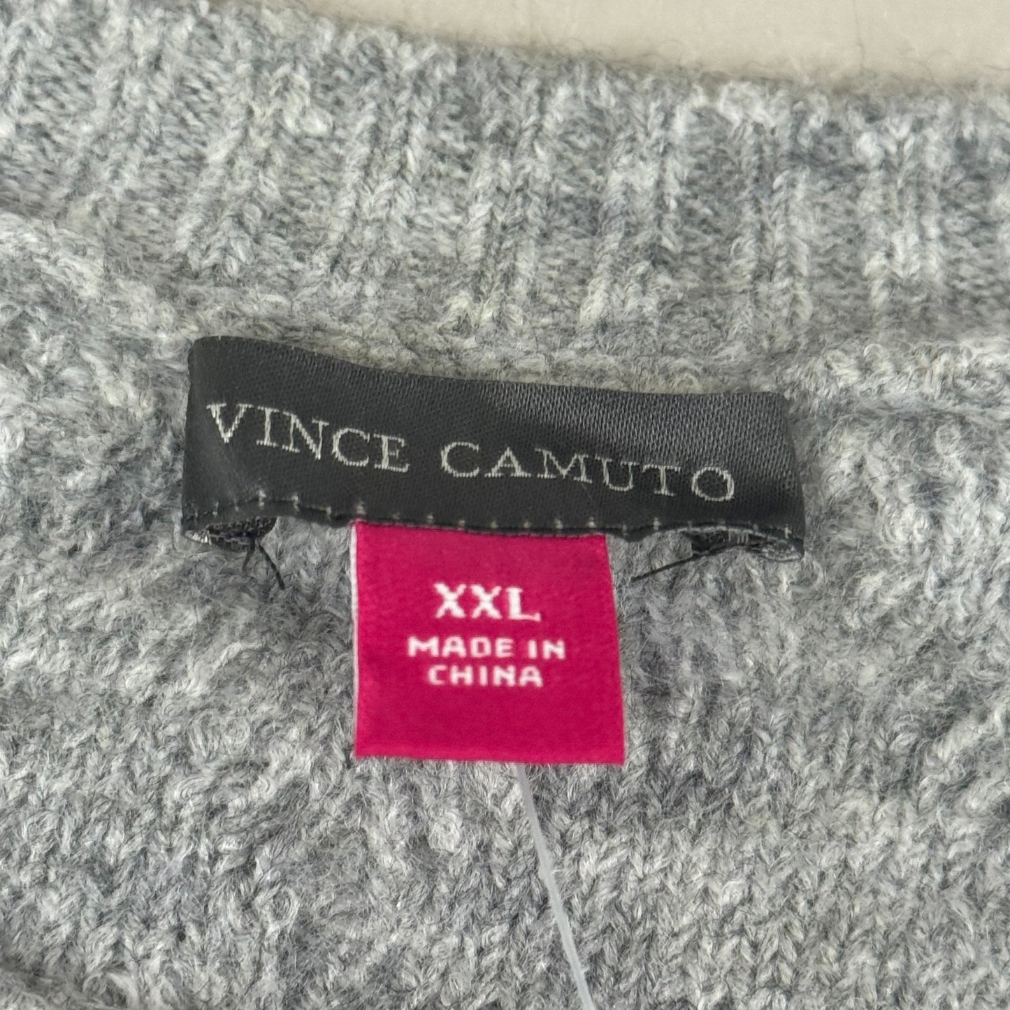 VINCE CAMUTO Cable Knit Sweater Women's Sz-XXL Light Heather Grey SC2895