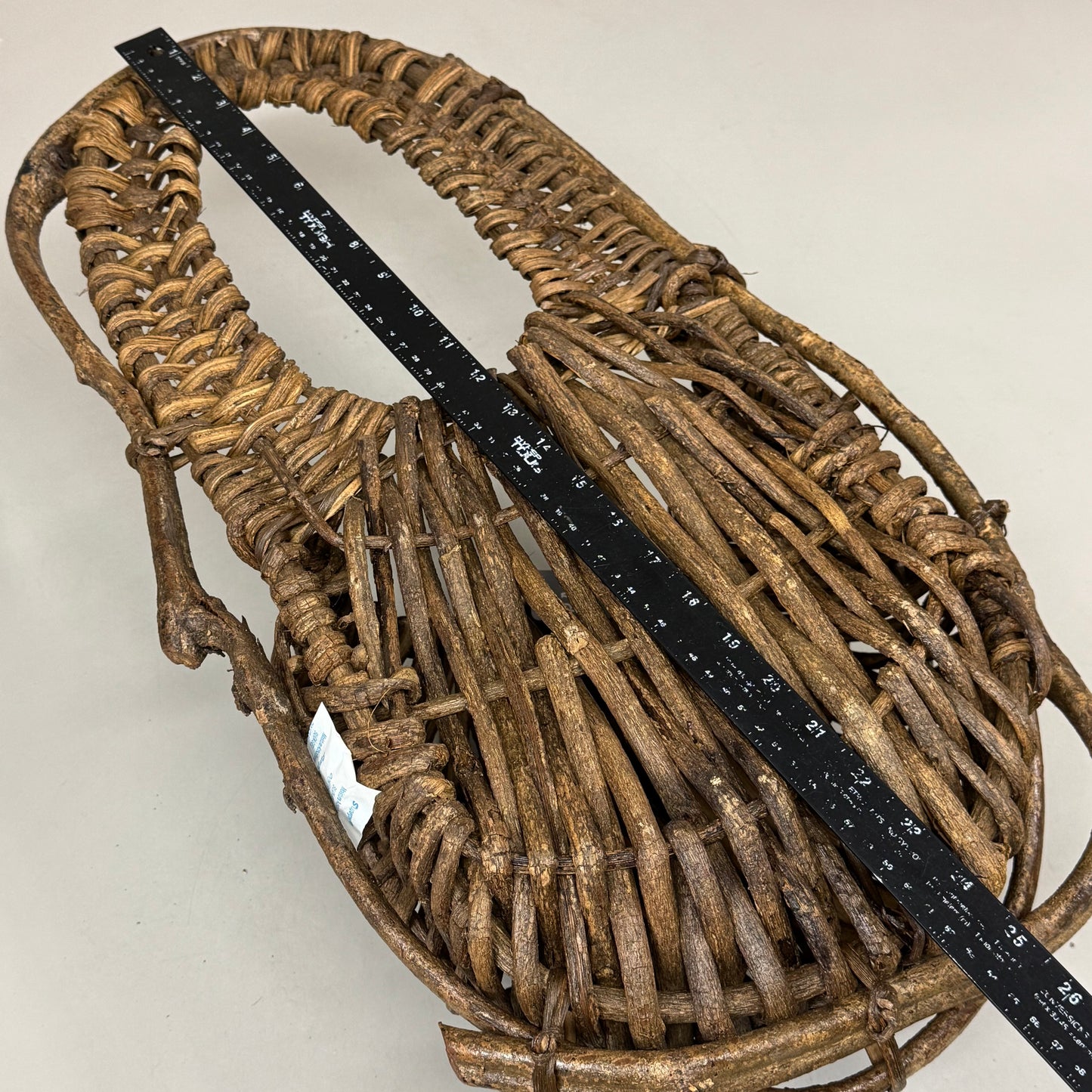 RAZ IMPORTS Vine Wall Basket Wall Decor 15.5" L X 7.5" W X 27" H Brown 4421038