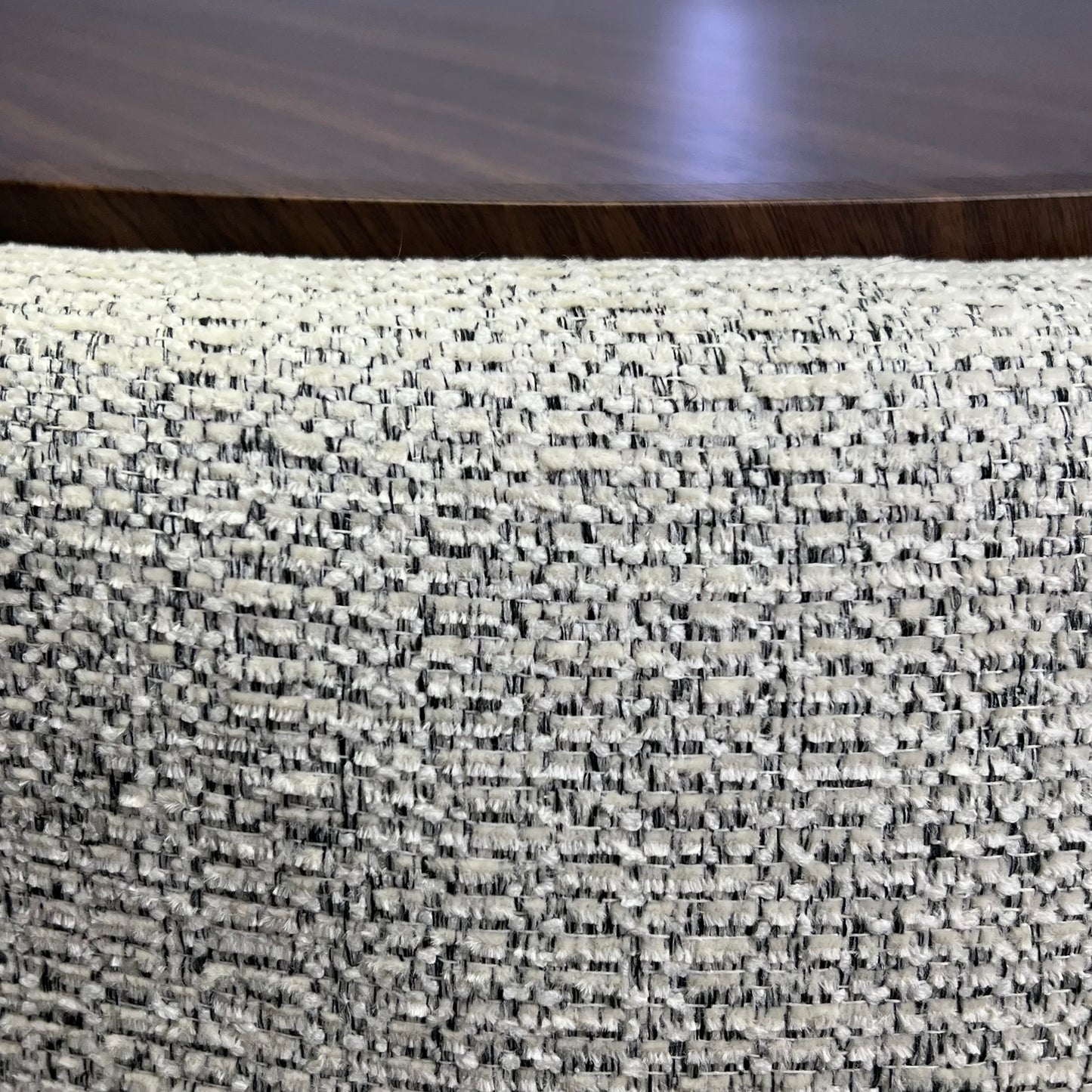 ZA@ VKNOW Modern Round Wooden Tray Ottoman W/ Storage 29.5"x29.5"x16" Grey/ Brown VK413BEI