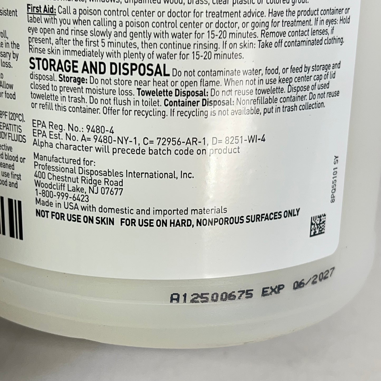 PDI Super Sani-Cloth Large Wipes 12 Pack 160 Ct Each BB 06/2027