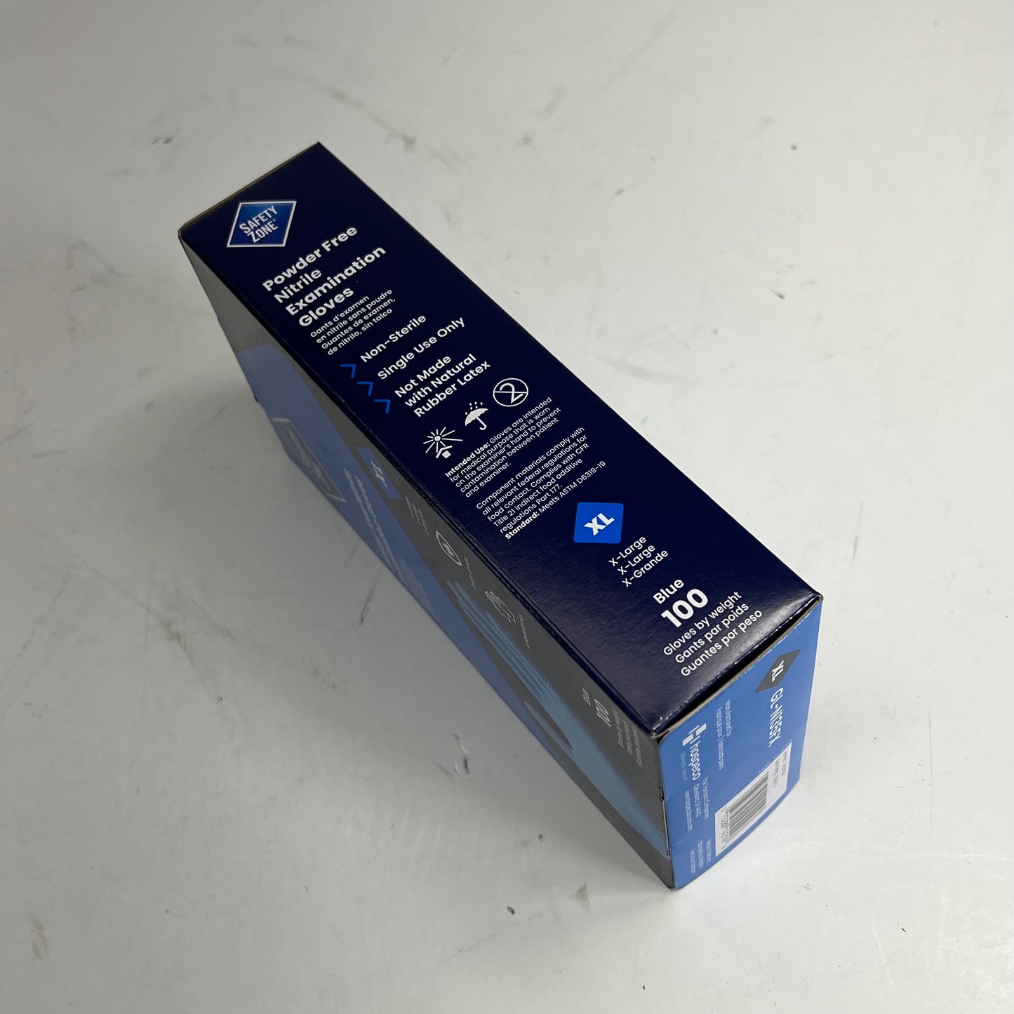 SAFETY ZONE (10 PACK, 100 EACH)  Powder Free Nitrile Examination Gloves Sz XL