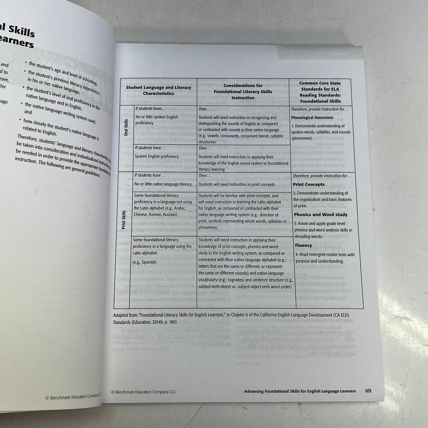BENCHMARK Advancing Foundational Skills For English Learners Gr 6 Paperback Book