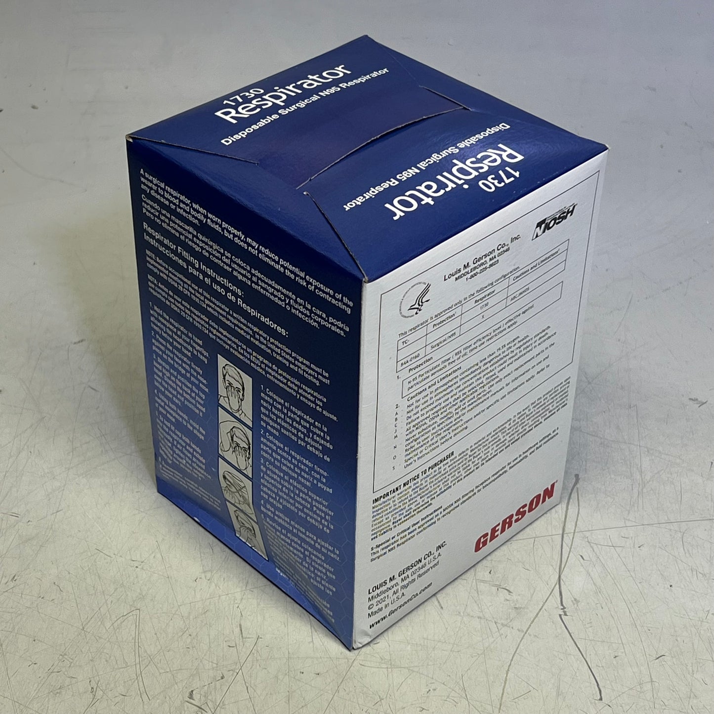 ZA@ GERSON (40 Pack) Particulate Respirator Made In USA N95 White 1730