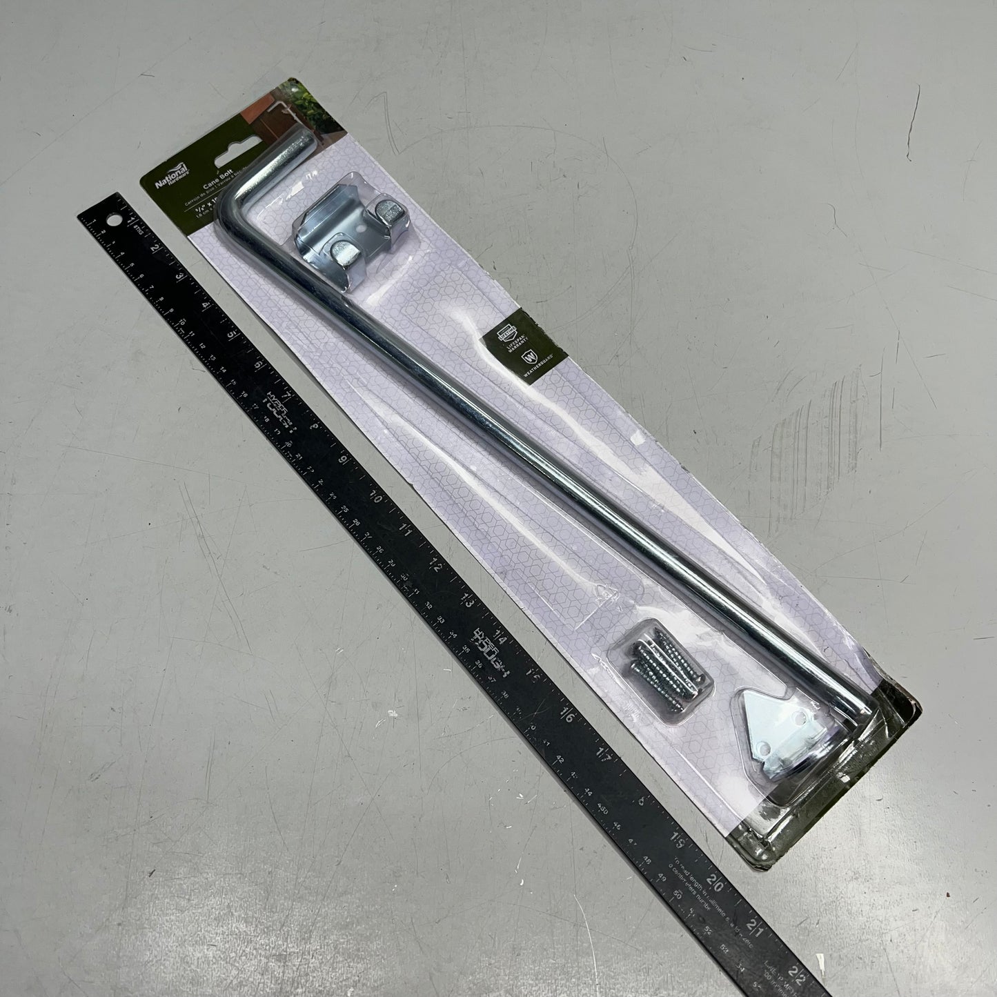 NATIONAL HARDWARE Zinc Plated Adjustable Throw Cane Bolt 5/8" X 18" N151-951