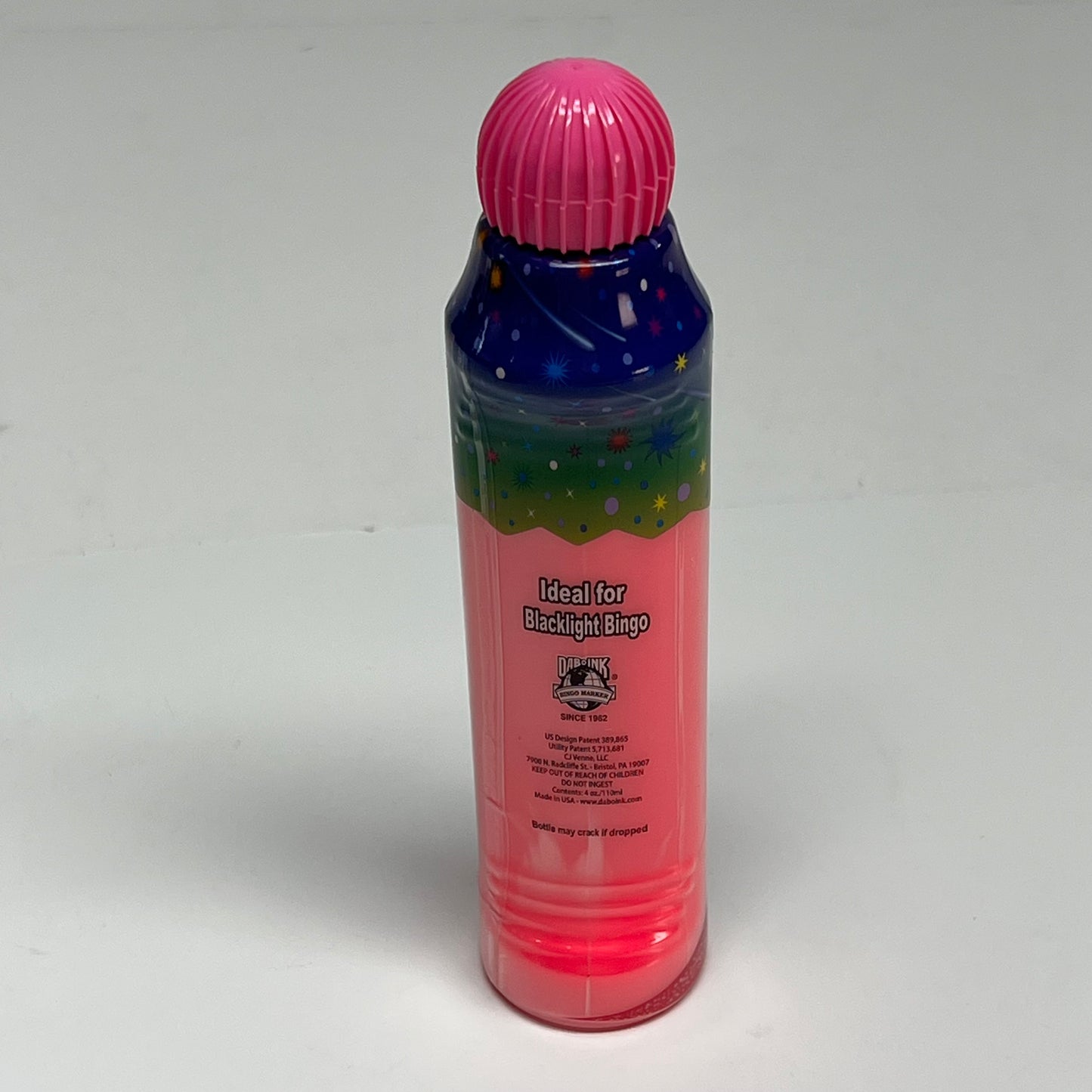 DAB O INK (12 PACK) Super Bright Full Fluorescent Bingo Ink Marker 4oz Pink