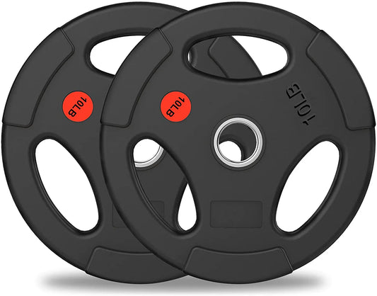 TRI-GRIP (2 PACK) Rubber Plate 10lb, Black