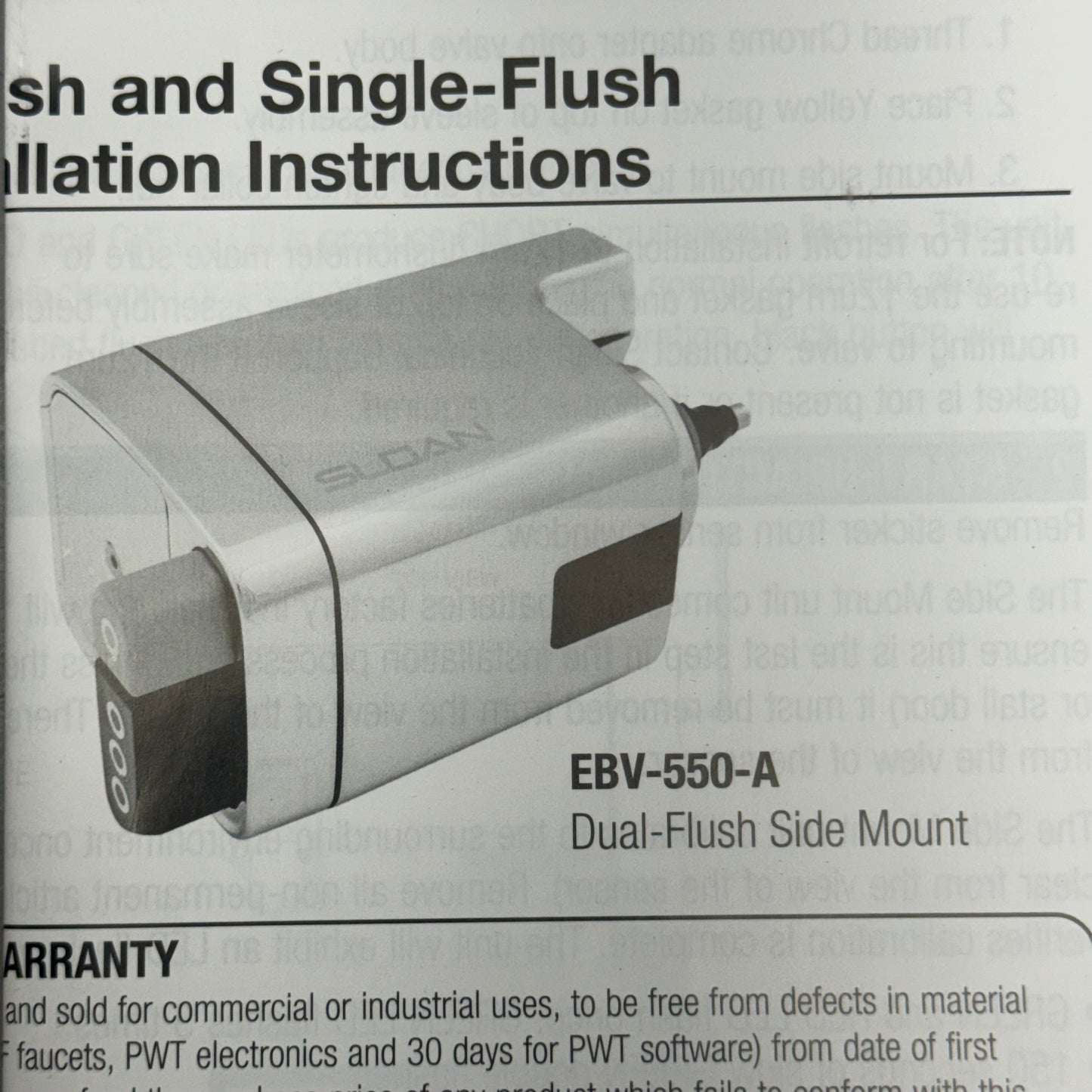 SLOAN Urinal Flushometer Royal Press to Flush Chromate Model: 186-0.125