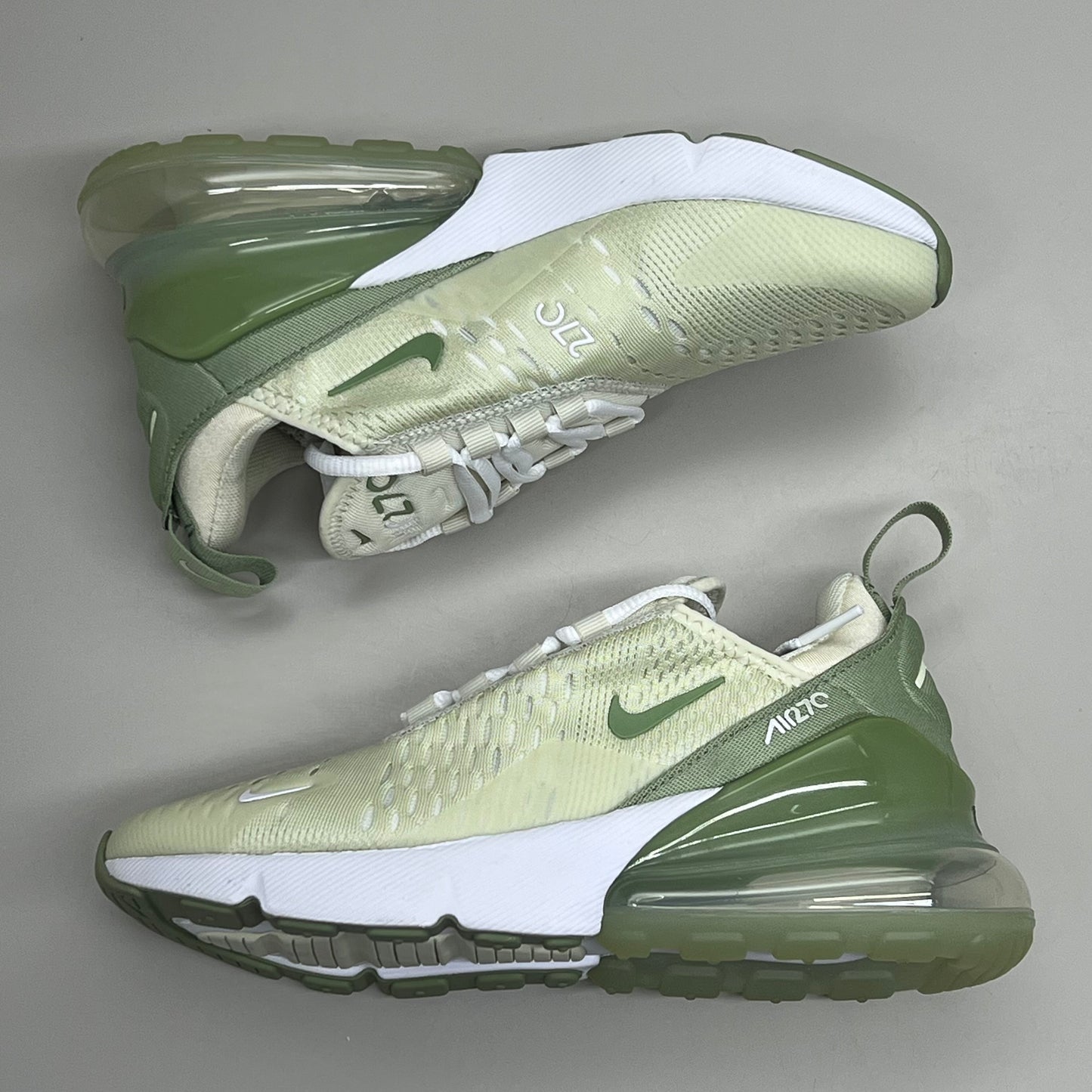 NIKE W Air Max 270 Foam Insole Mesh Sneakers Women's Sz 5 Sea Glass/Oil Green