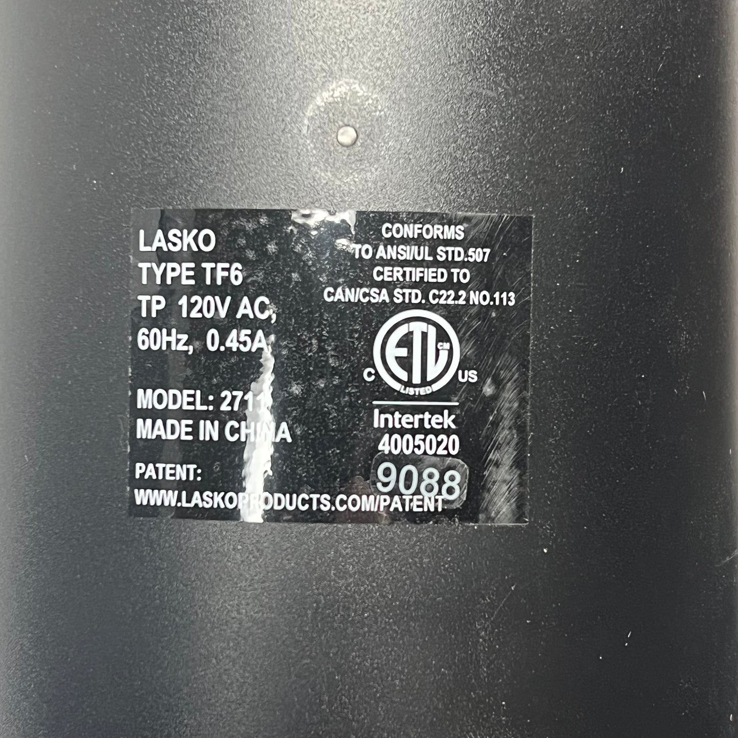 ZA@ LASKO Oscillating Tower Fan W/ Remote 34" 3 Speed Black 2711 (As-Is)