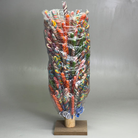 COCCO CANDY (100 PACK) Finger Lollipop w/ Stand 30gr Spiral Sucker BB 08/25