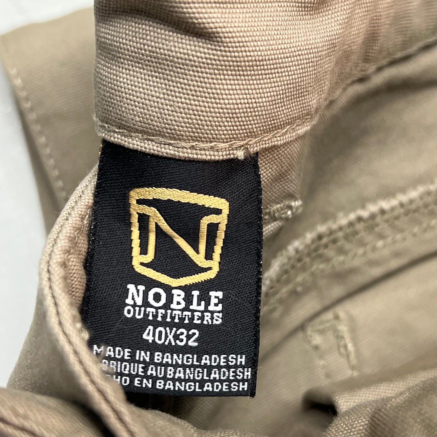 NOBLE OUTFITTERS Flex Stretch Canvas Work Pant Men's Sz 40x32 Khaki 18425