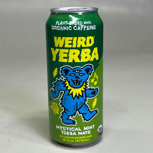 ZA@ WEIRD YERBA (12 PACK) Mystical Mint Yerba Mate 16 fl oz (New) C