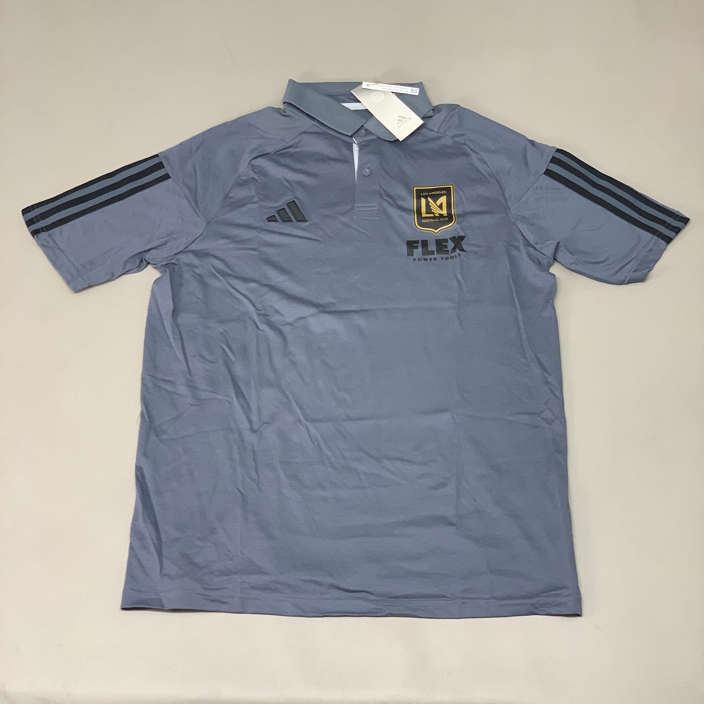 ADIDAS Los Angeles Football Club Training Polo Short Sleeve Grey M 23709685