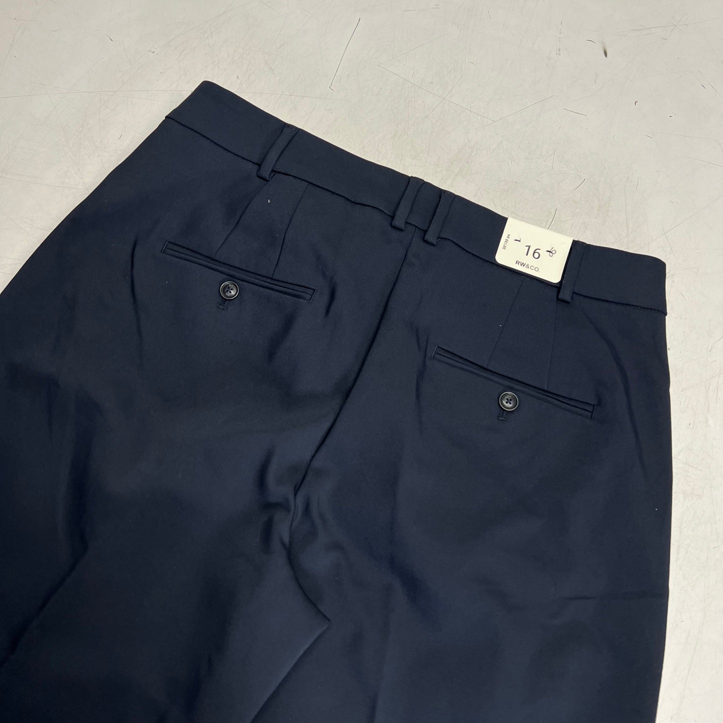 RW & CO Straight Leg Trouser Straight Leg  Women's Sz 16 Night Sky 489621