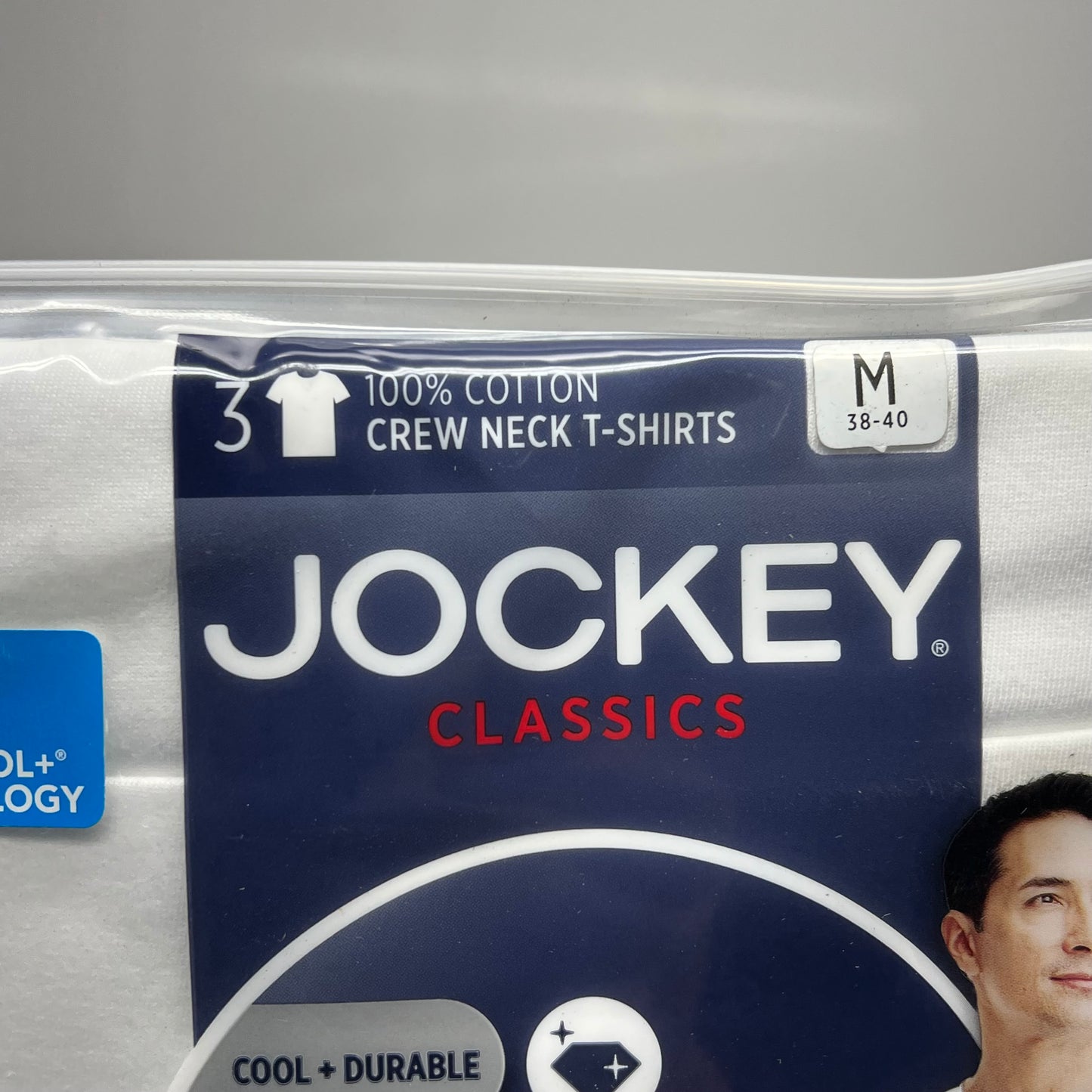 JOCKEY (2 PACK) Crew Neck T-shirts 100% Cotton Men's Sz M White 000980/100