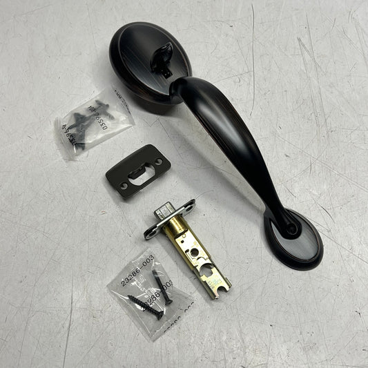 ZA@ KWIKSET Handleset Dead Bolt Keyed One Side Exterior Only (As-is Missing Parts)