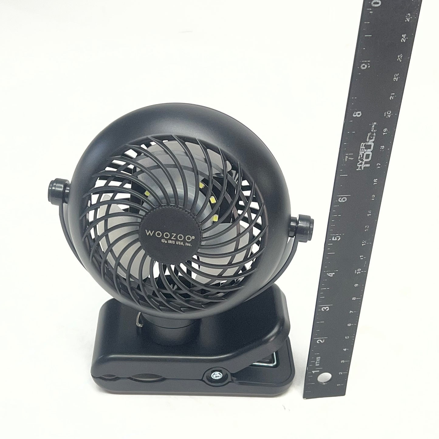 WOOZOO Cordless Portable Clip on Fan W/ Tilt & Speeds 3.5" Black PCF-RT9N