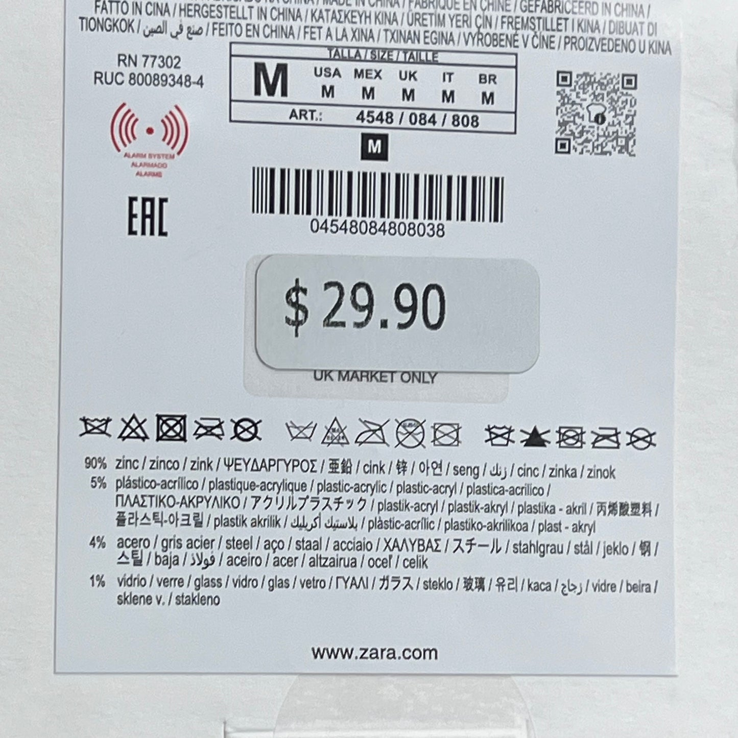 ZA@ ZARA Lot of Assorted Clothing Quilted Coat, Dress, Pullover & Pants Women's Sz S/M/XL Multicolor