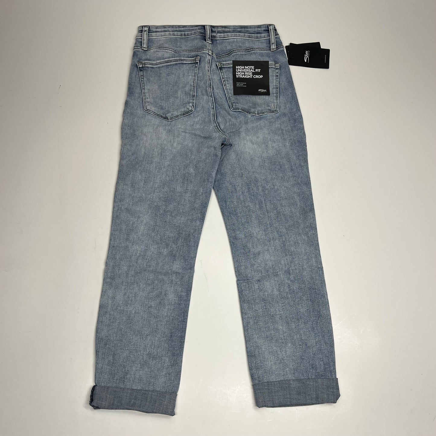 SILVER JEANS CO High Note High Rise Straight Crop Jeans  Women's Sz 28/27 Light