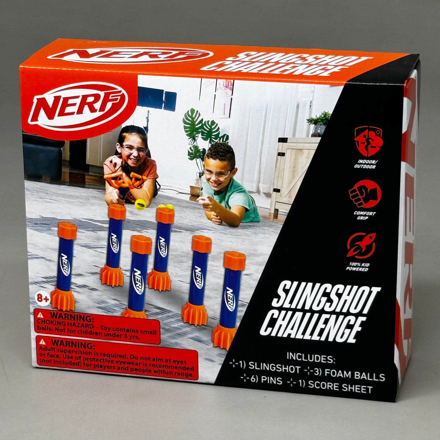 NERF Slingshot Challenge Indoor/Outdoor Comfort Grip 100% Kid Powered Kid Safe