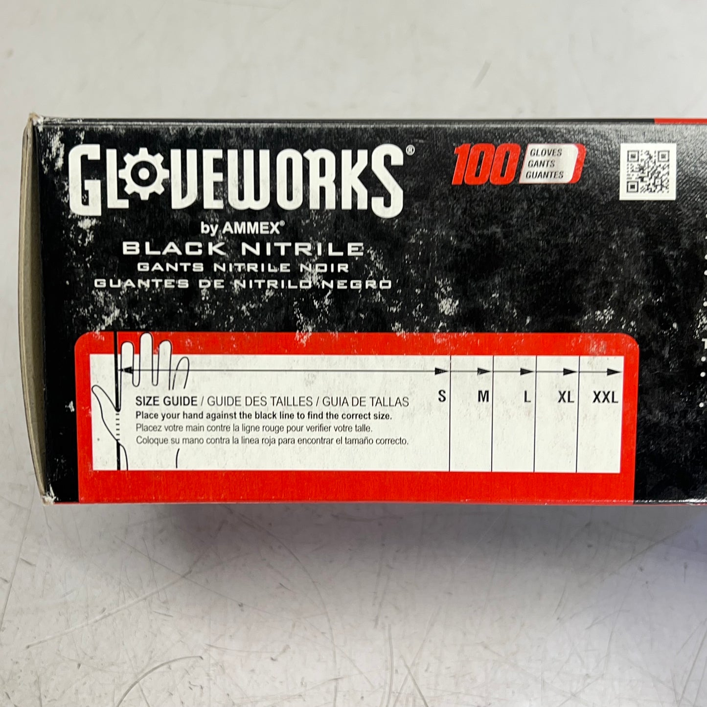 AMMEX (3 PACK, 100 EACH) Gloveworks Nitrile Gloves Powder-free Sz XXL 6MIL Black