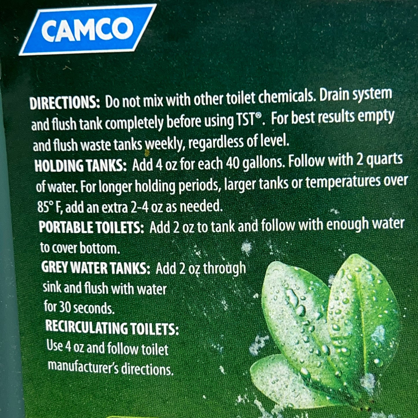 CAMCO (2 PACK) RV Toilet Treatment Prevents Odors 32 Treatments Fresh Scent 1Gal