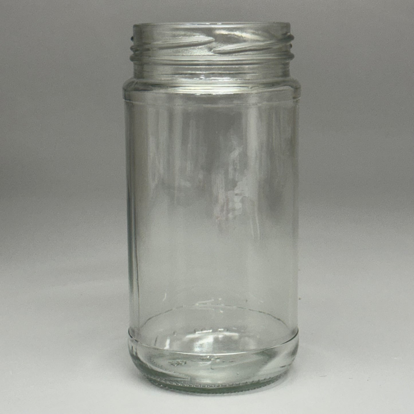 ZA@ GLASS 12 Pack Glass Jars No Lids 2.5”Wx5.5”H Clear 12oz