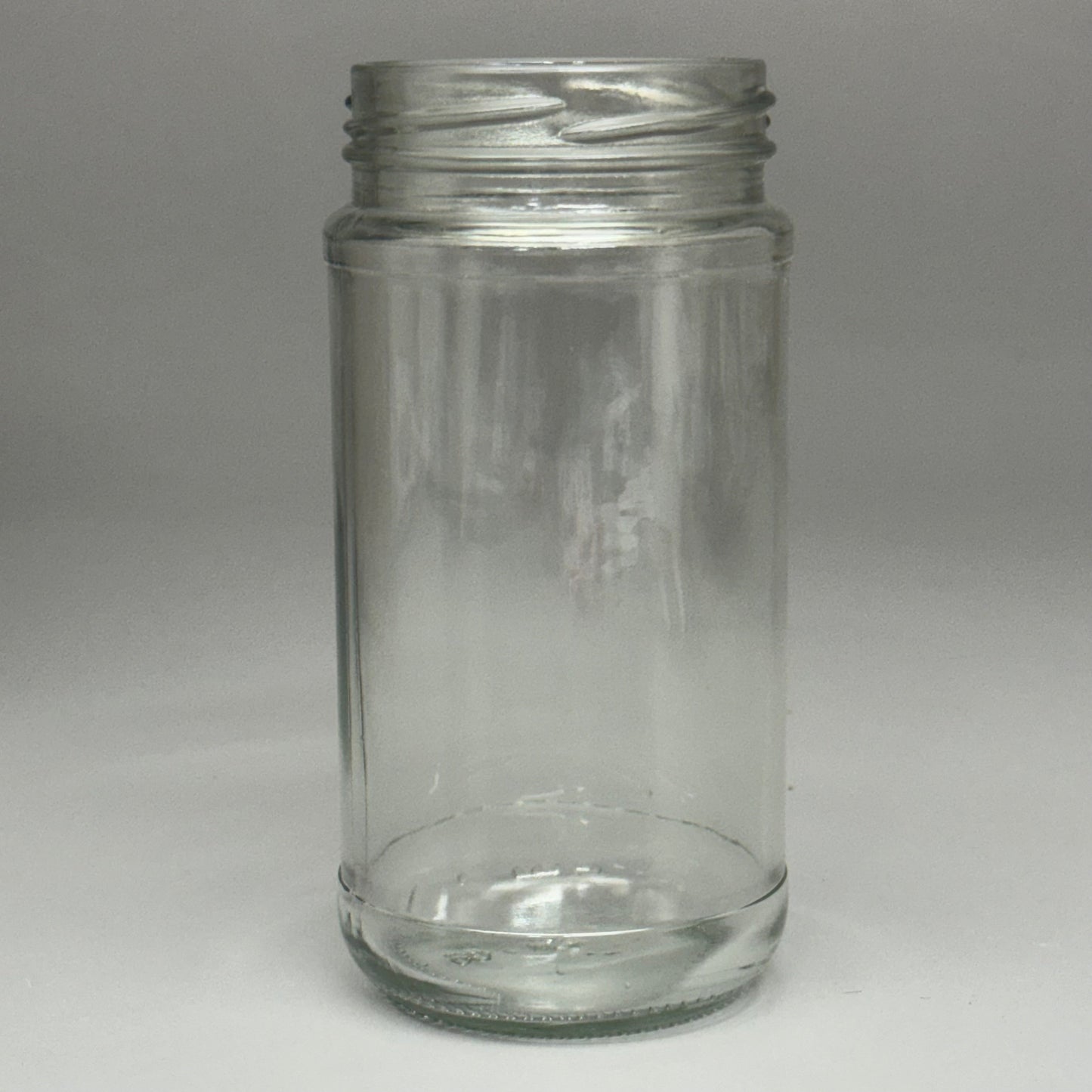 ZA@ GLASS 12 Pack Glass Jars No Lids 2.5”Wx5.5”H Clear 12oz I