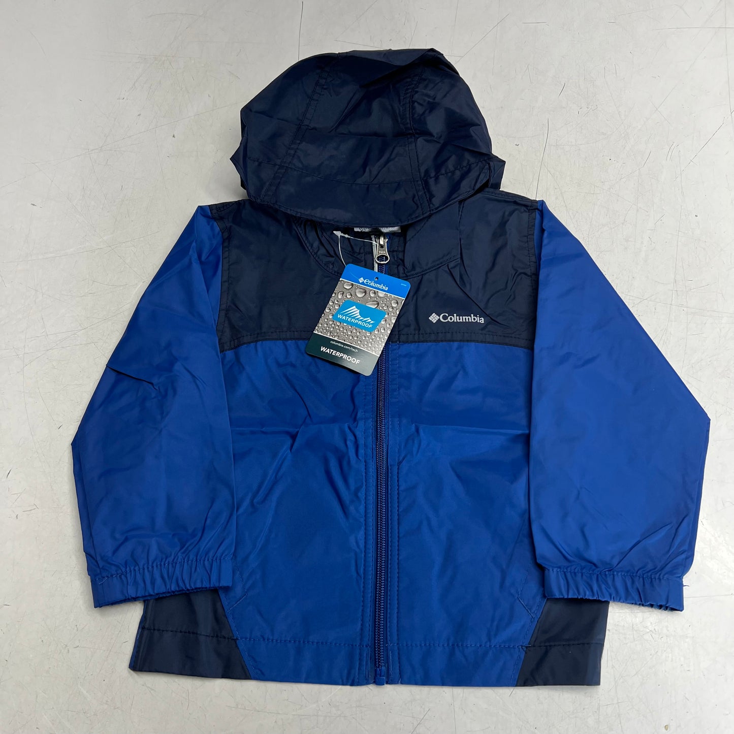COLUMBIA Glennmaker Waterproof Rain Jacket Full Zip  Boy's Sz 3T Blue RD3416-436