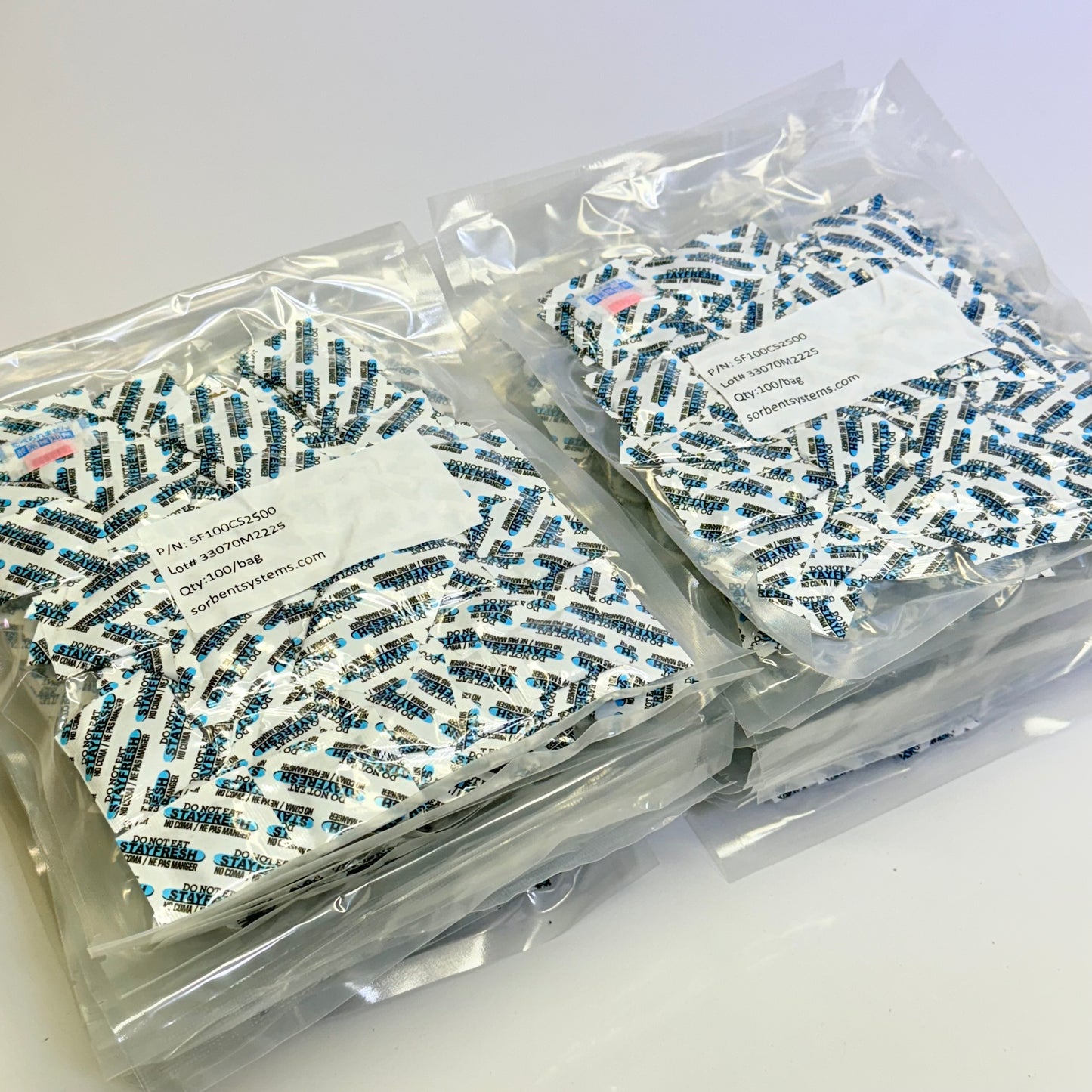 STAYFRESH (25 PACK,100 BAGS EACH) 100cc Oxigen Absorber SF100CS2500