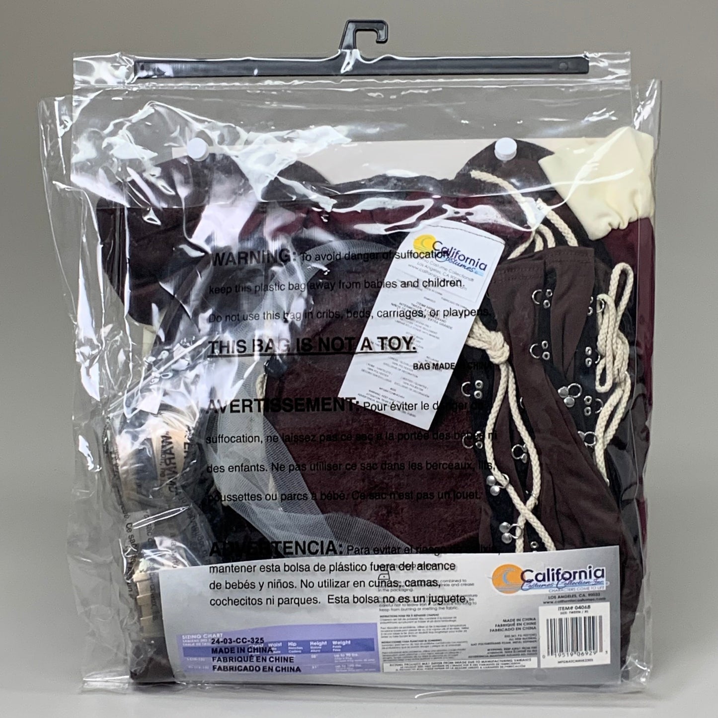 ZA@ CALIFORNIA COSTUMES Tween Steampunk Girl Costume Sz-XL (12-14) 04068 H