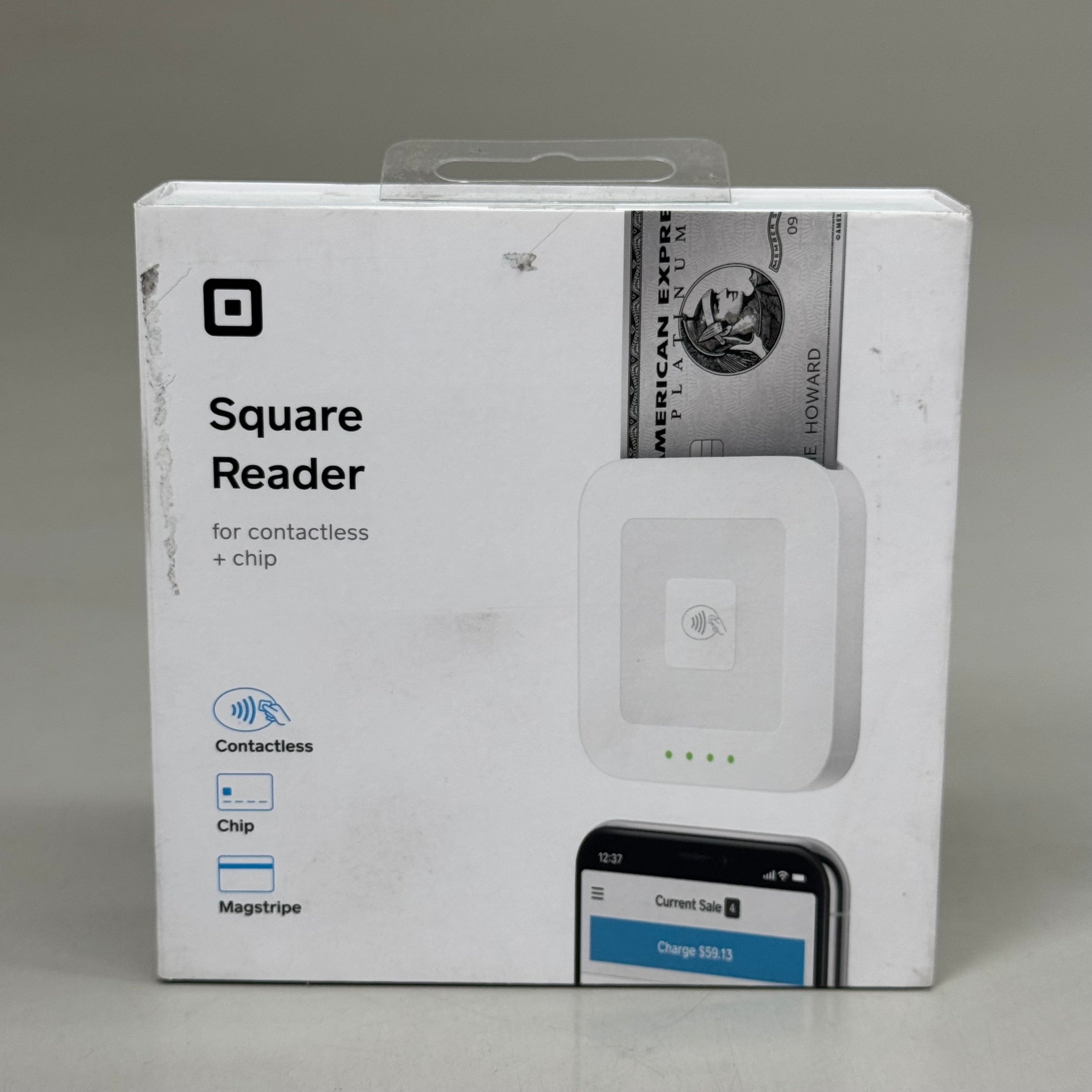 SQUARE Square Reader for Contactless and Chip 2nd Generation 4" x 4" W ...