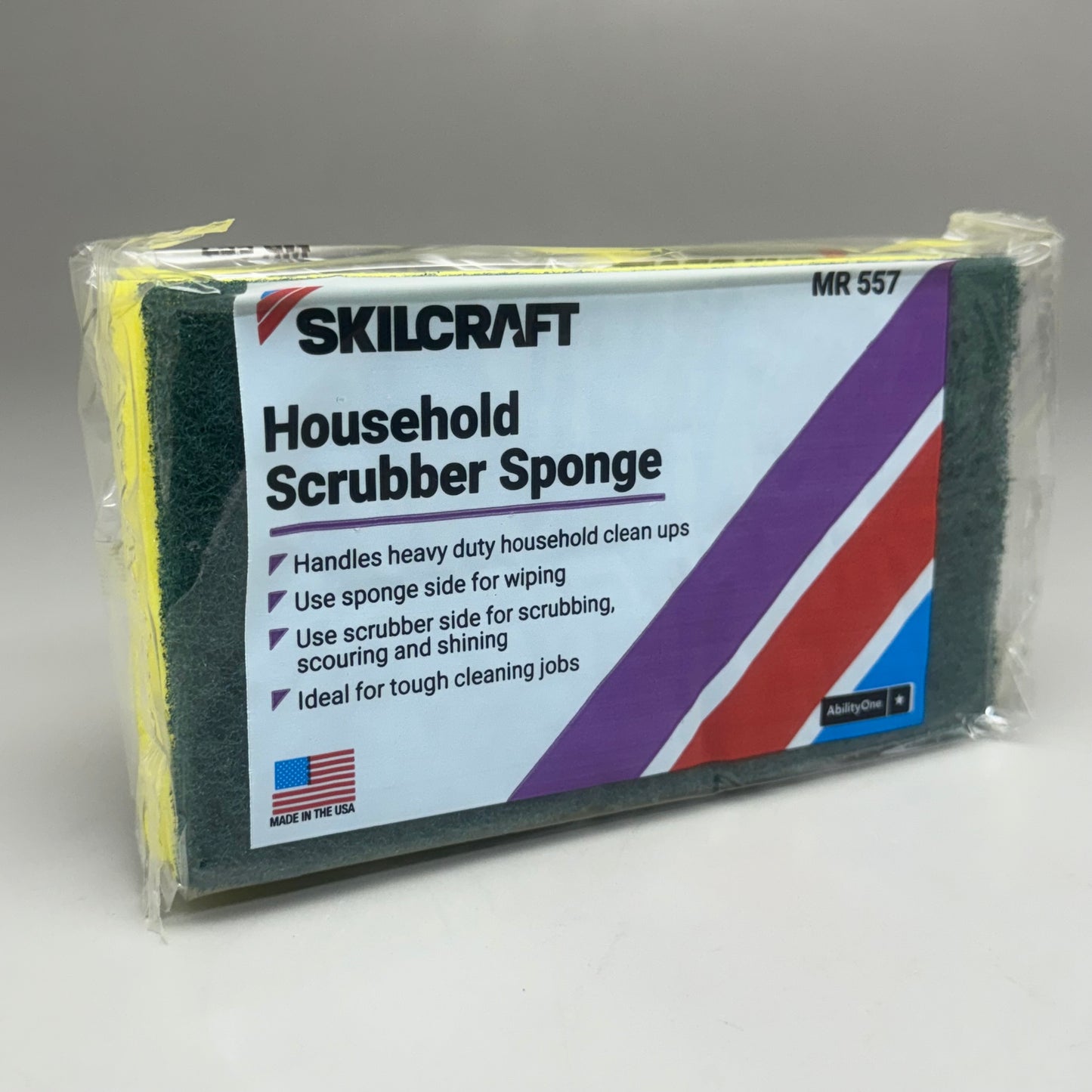 SKILCRAFT (6 PACK) Household Large Scrubber Sponge MR-557