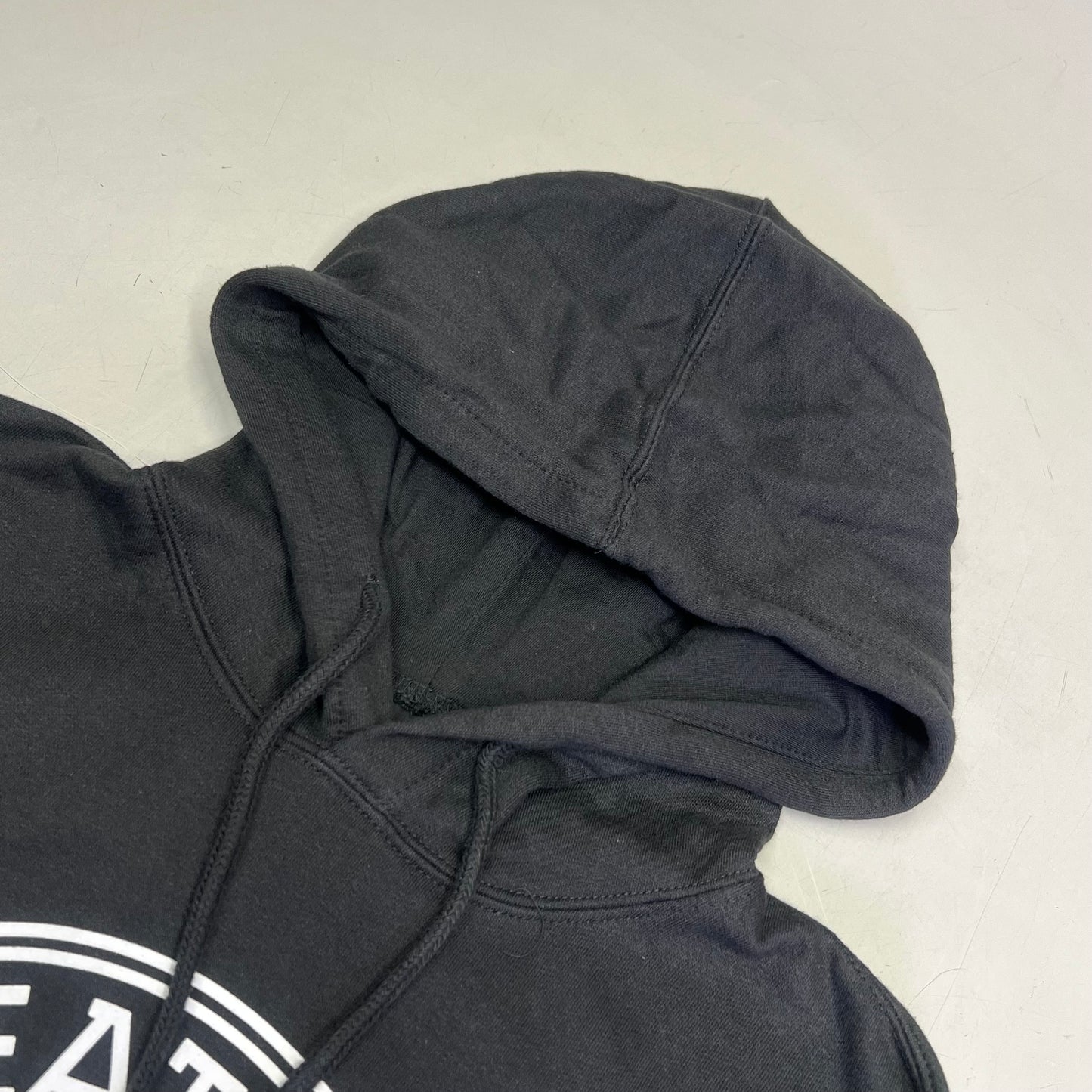 POINT Seattle Washington Space Needle Hoodie Unisex Sz S Black/White 041965