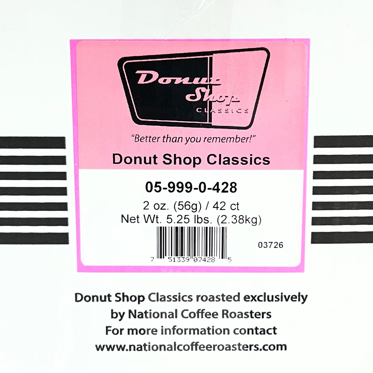 ZA@ DONUT SHOP (42 PACK) Donut Shop Classics Coffee 2 Oz. Black BB 03/26 05-999-0-4285 (AS-IS) C