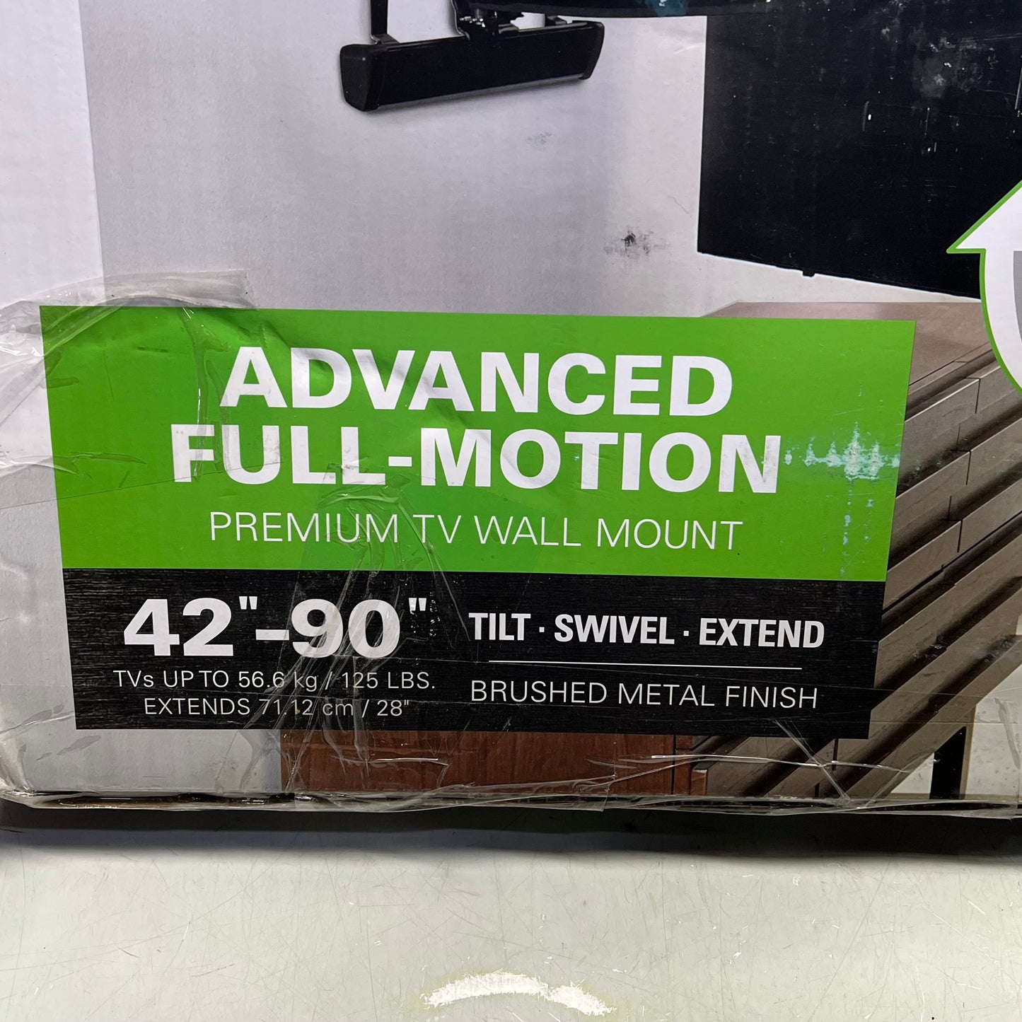 SANUS Heavy Gauge Steel Full Motion TV Mount Low Profile 42"-90" Black VLF728