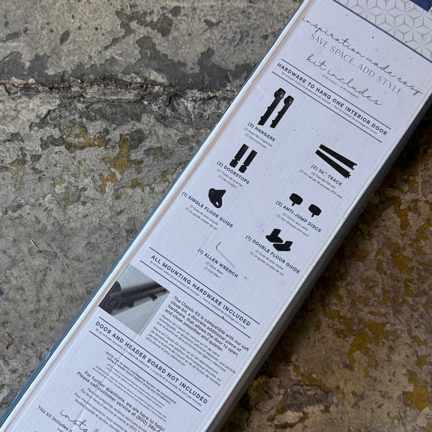 NATIONAL HARDWARE Classic Interior Sliding Barn Door Kit 72-Inches Matte Black N700-003